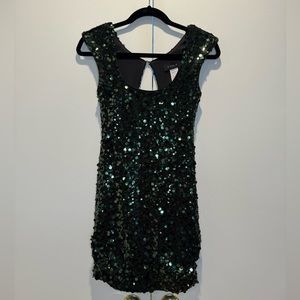 B Darlin green sequin mini dress size 3/4